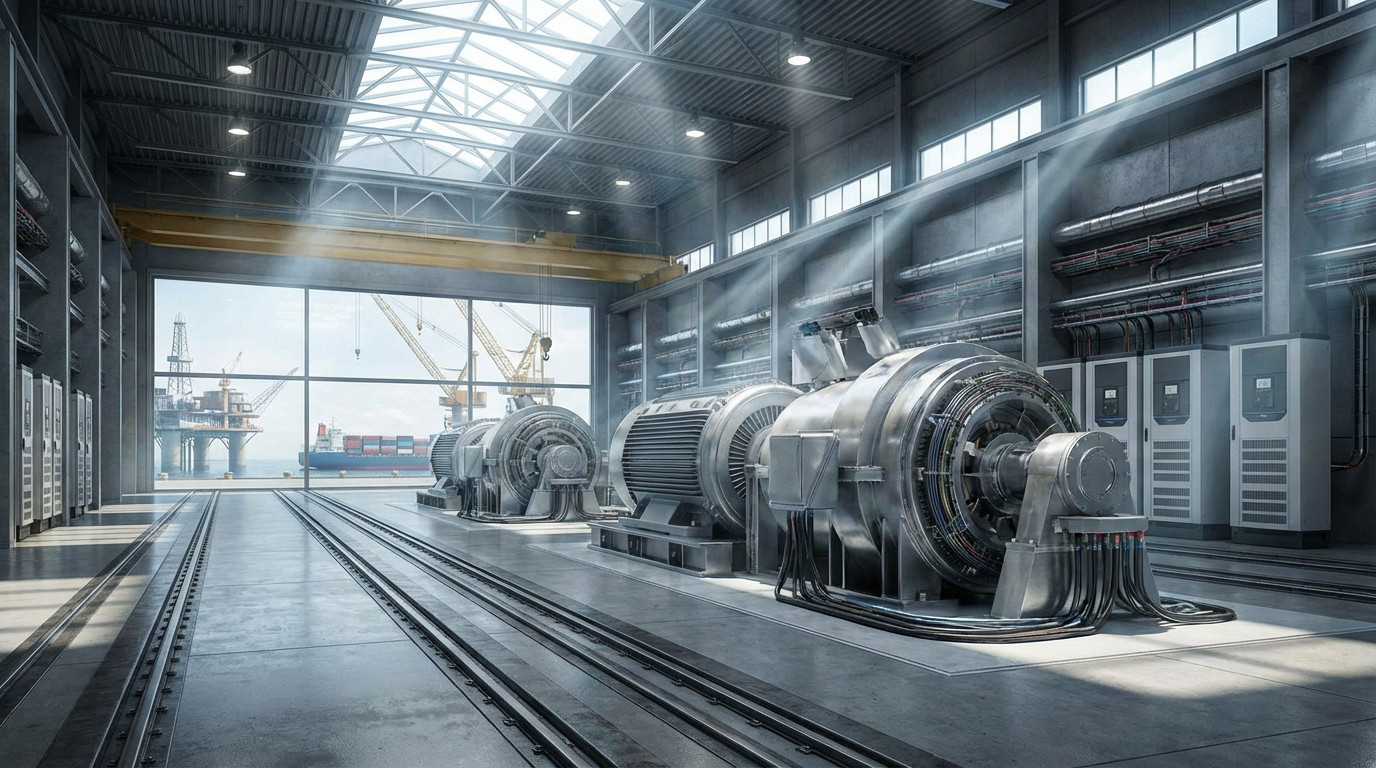 Générateurs et variateurs de vitesse industriels modernes dans une usine