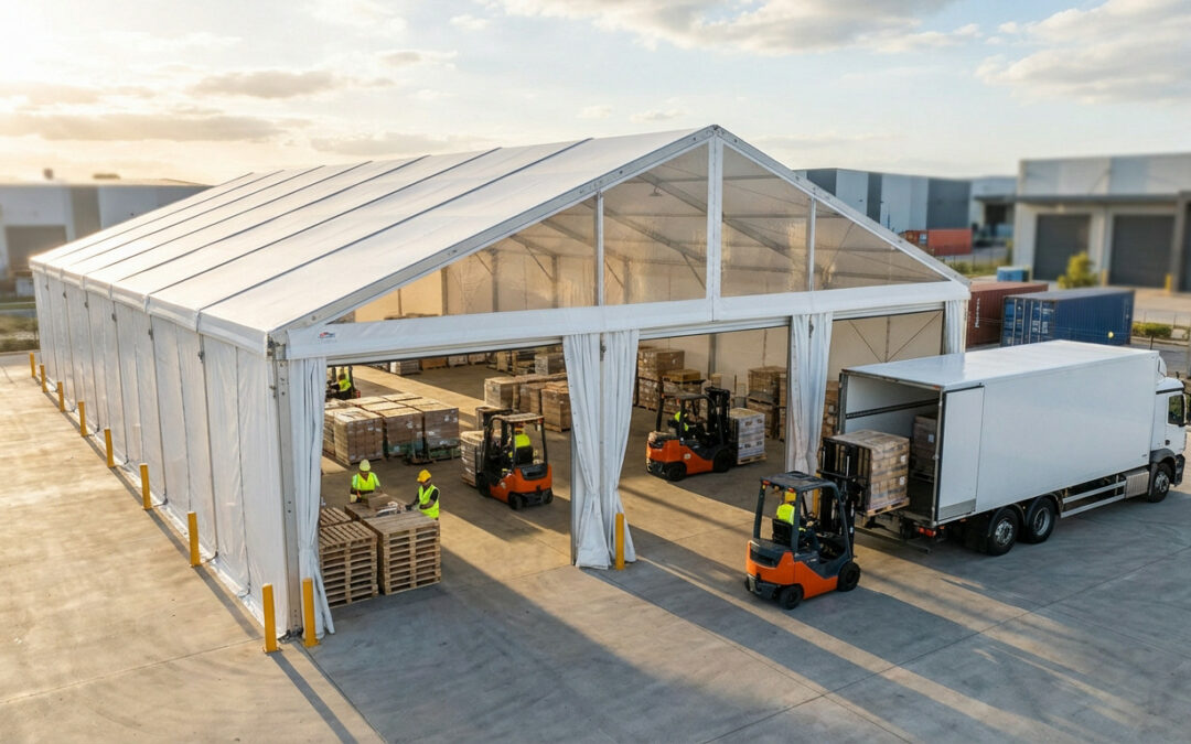 modern logistics hub temporary warehouse efficiency